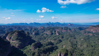 广东丹霞山5A景区丹霞地貌航拍