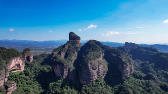 广东丹霞山5A景区丹霞地貌航拍