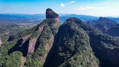 广东丹霞山5A景区丹霞地貌航拍