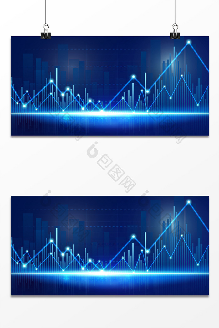 蓝色商务技术股票信息指数背景图