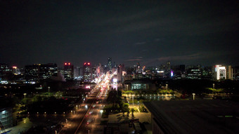 广东东莞城市<strong>夜景</strong>灯光<strong>高楼</strong>建筑航拍