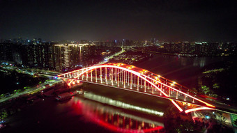 广东<strong>佛山</strong>城市地标建筑夜景灯光航拍