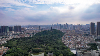 广东佛山城市风光建筑高楼交通航拍