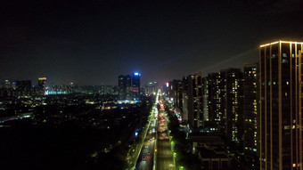 广东<strong>佛山城市</strong>夜景灯光交通航拍