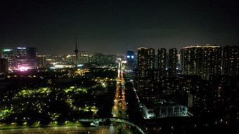 广东<strong>佛山城市</strong>夜景航拍