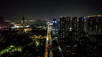 广东<strong>佛山城市</strong>夜景航拍