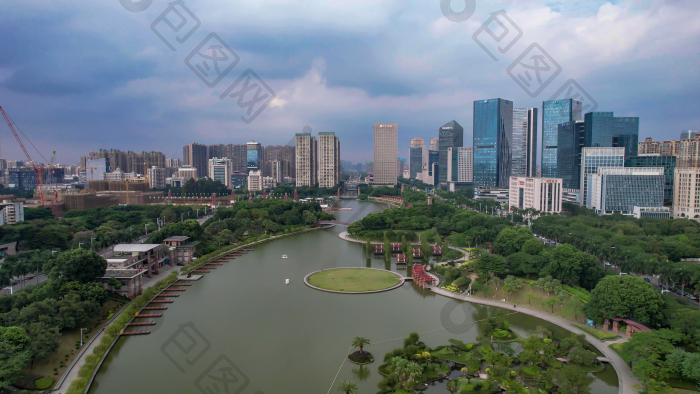 广东佛山千灯湖城市风光航拍图片-包图网企业站