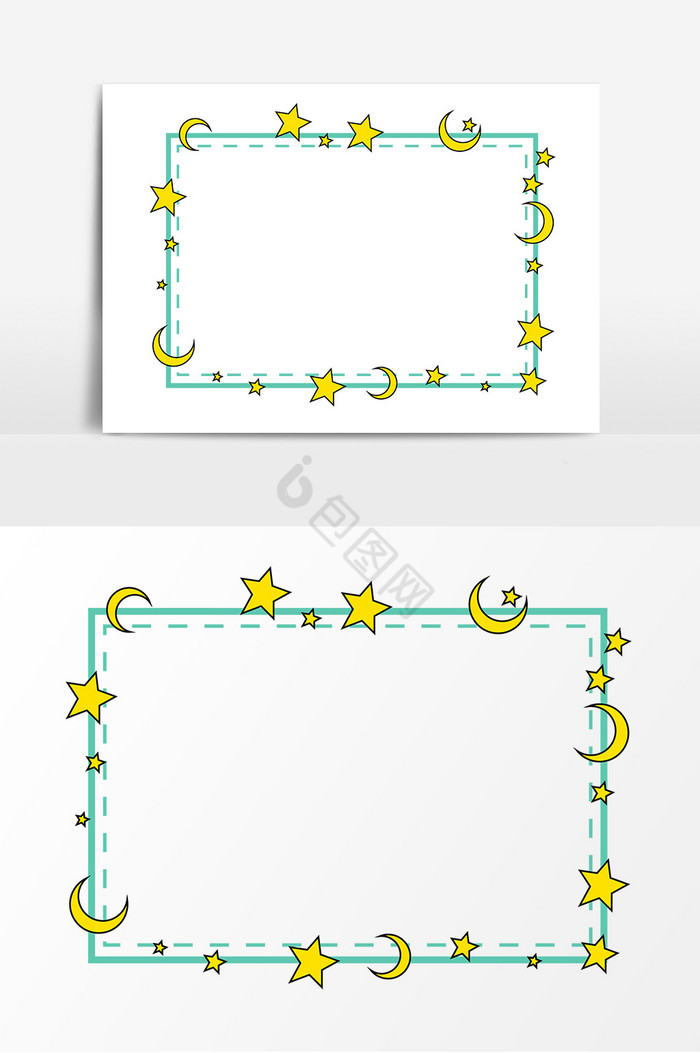 星星月亮边框图片