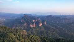 广东韶关丹霞山5A景区日出日落晚霞航拍