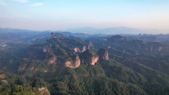 广东韶关丹霞山5A景区日出日落晚霞航拍