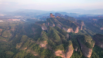 广东韶关丹霞山5A景区日出日落晚霞航拍