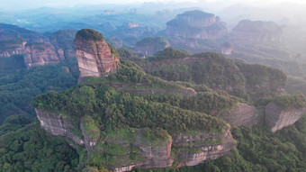 广东韶关丹霞山5A景区日出日落晚霞航拍