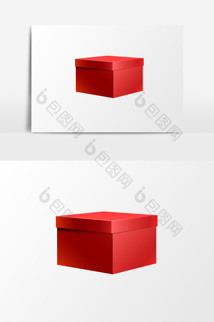 红色盒子礼物盒温馨浪漫女神节元素