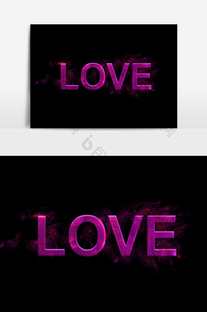 love婚礼主题字母紫色神秘设计