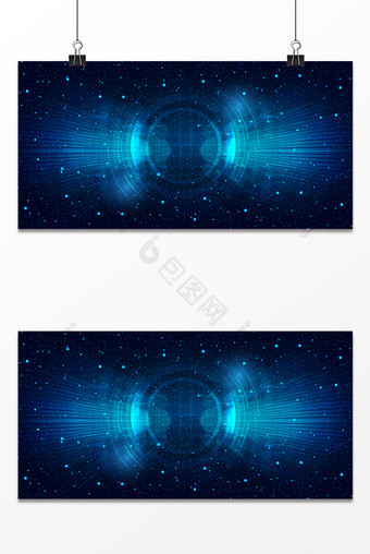 未来科技风蓝色地球信息技术时代通用背景图片