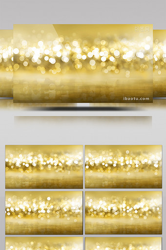 金色粒子光斑光点LED背景视频图片