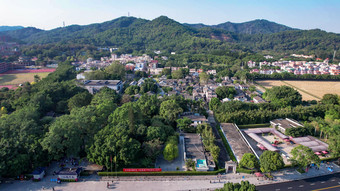 广东中山孙中山故里旅游区航拍