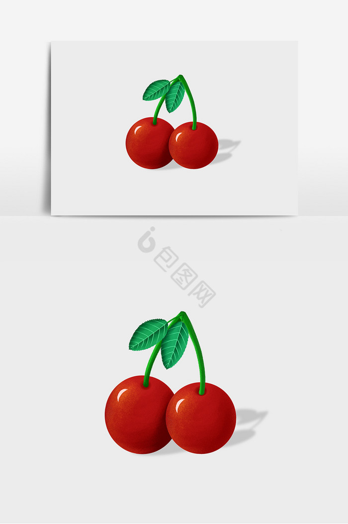 水果樱桃插画图片