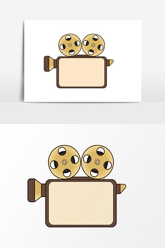 卡通放映机边框元素图片下载