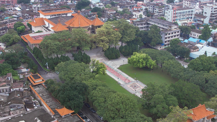 广东中山中山纪念馆航拍