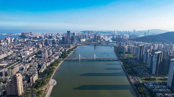 广东珠海白石大桥桥梁交通航拍