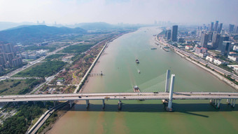 <strong>广东珠海</strong>横桥大桥桥梁交通航拍