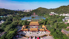 广东珠海圆明新园历史文化古建筑4A景区航拍