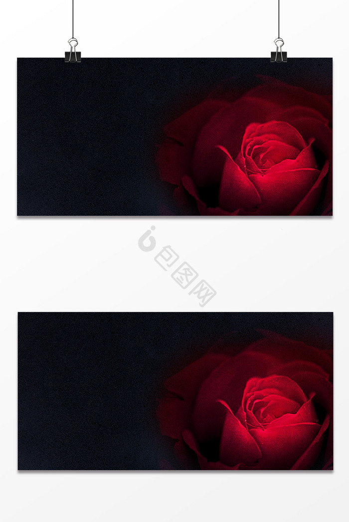 浪漫玫瑰气质温馨女神节展板图片