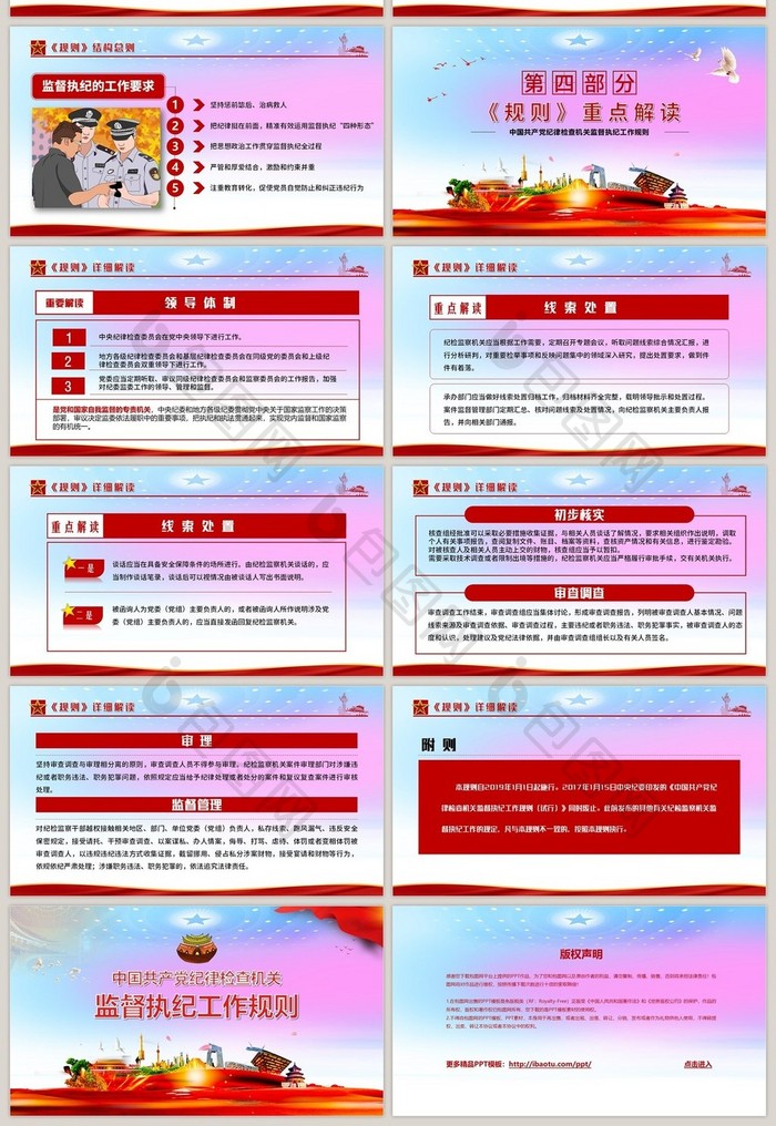 纪律检查机关监督执纪工作规则PPT模板