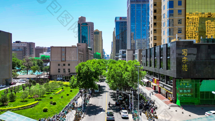 航拍河北石家庄城市建设图片-包图网企业站