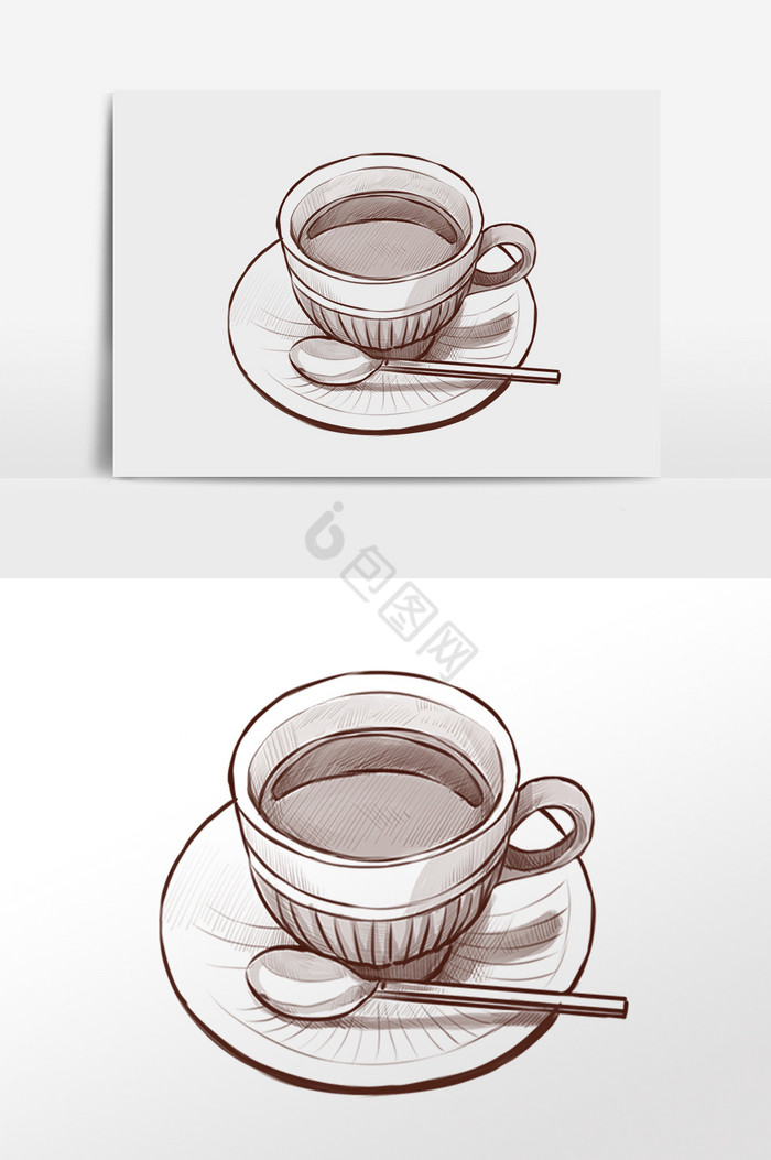 一杯热咖啡插图图片