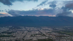 航拍云南大理古城景区全景