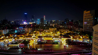 航拍<strong>云南</strong>昆明金碧广场金马碧鸡坊<strong>夜景</strong>