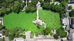 河北保定古莲池风景区航拍