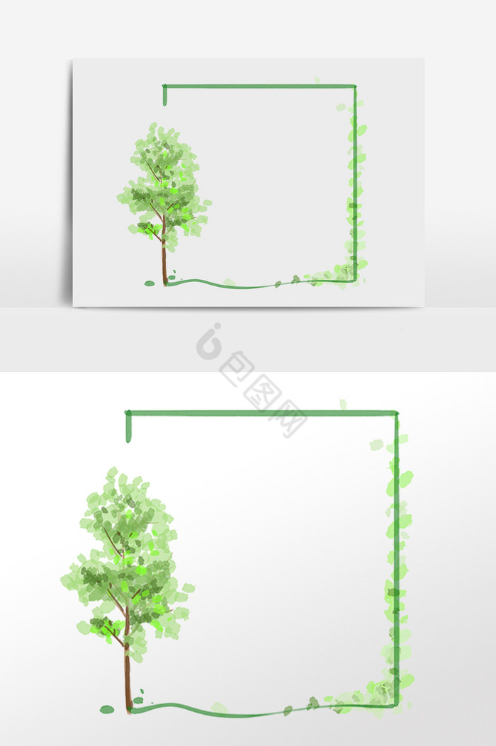 植树节小框图片