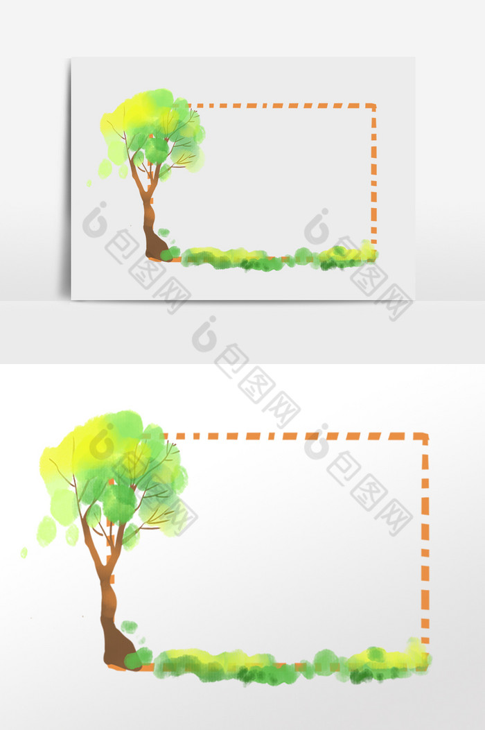 绿树植树节小框图片图片