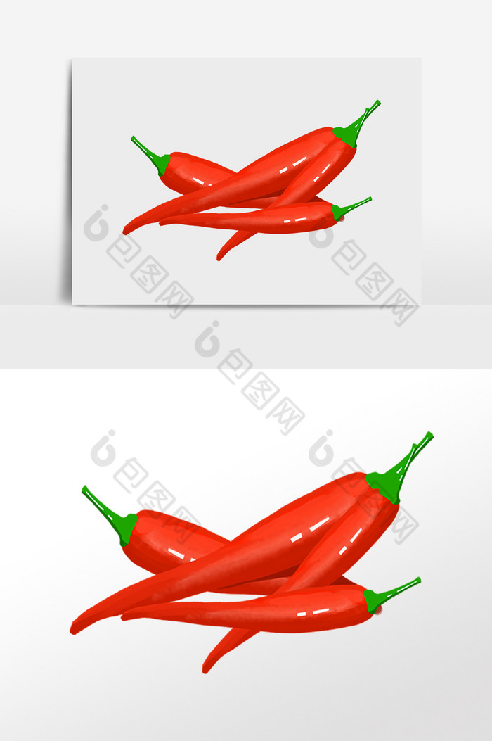 蔬菜红尖椒插画图片图片