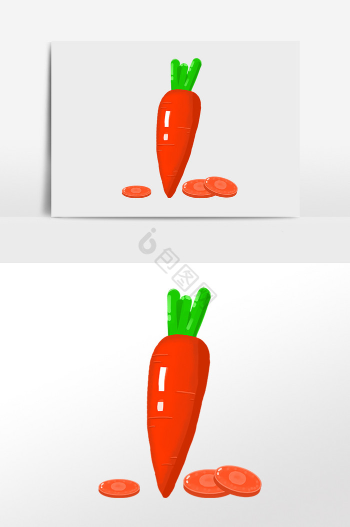 蔬菜红萝卜插画图片