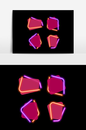 绚丽灯牌霓虹广告牌夜晚绚丽通用元素