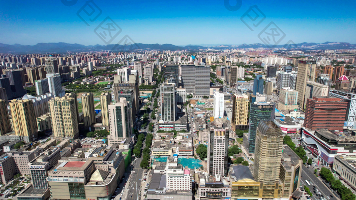 河北石家庄城市风光建设航拍图片-包图网企业站