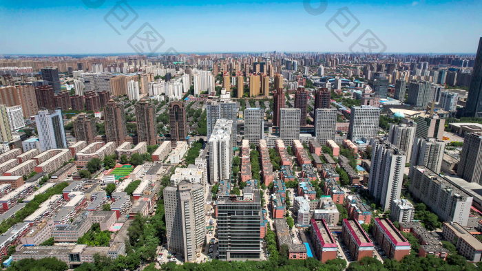 河北石家庄城市风光建设航拍图片-包图网企业站