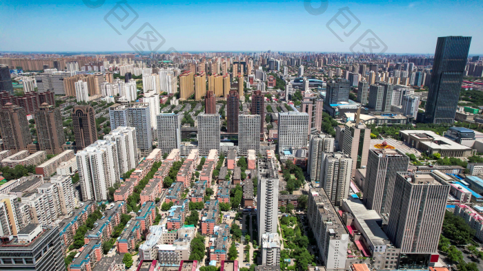 河北石家庄城市风光建设航拍图片-包图网企业站