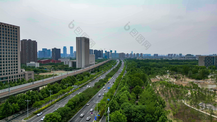 河南郑州城市风光航拍