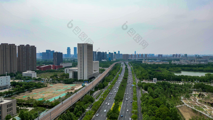 河南郑州城市风光航拍