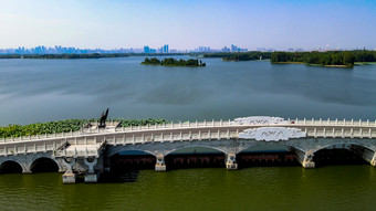 湖北武汉东湖景区航拍