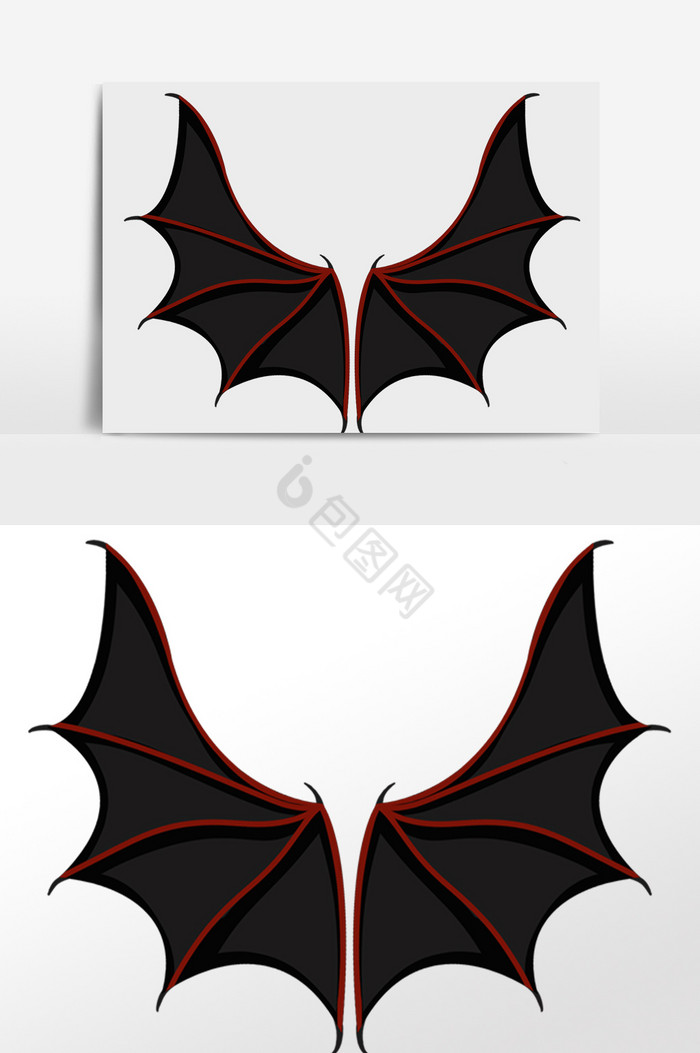 蝙蝠翅膀插画图片