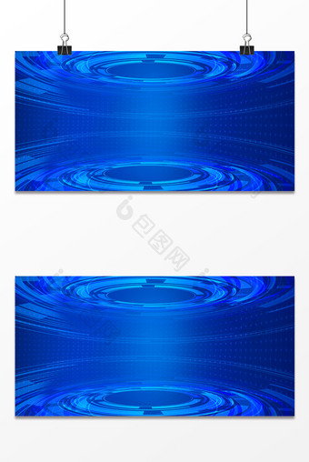 蓝色梦幻智能光效商务科技海报背景图图片