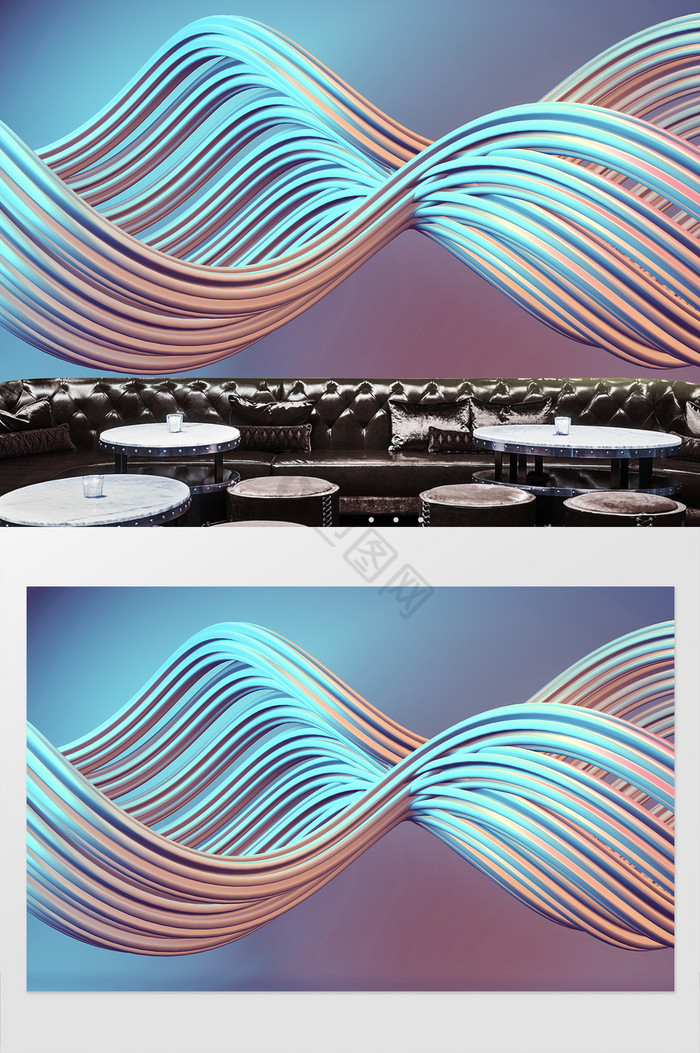 音乐五线谱韵律动感浪潮流背景墙