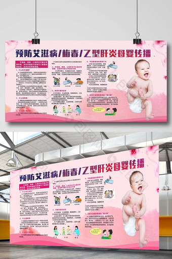 母婴传染疾病预防宣传海报图片