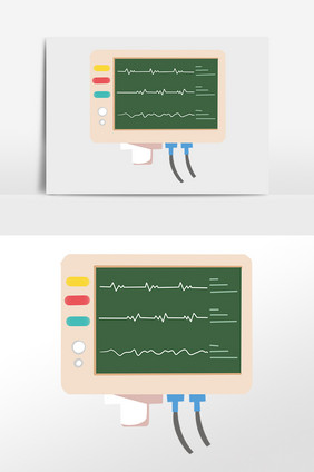 手绘医学医疗检测仪器插画